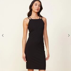 NWOT Anthropologie Monroe Double Strap Black Dress